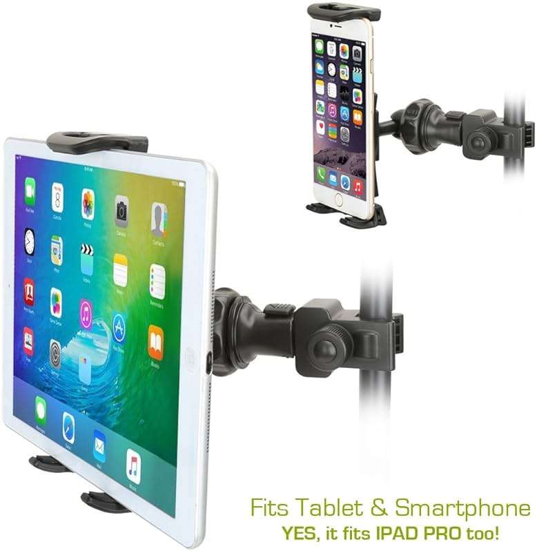Accessory Basics QuickLock Microphone Music Mic Stand Pole bar Mount for Apple ipad Pro Air Mini Galaxy Tab S24 S23 iPhone 15 16 Pro MAX Plus *use with All 7-12 Tablet & Smartphones - Image 3