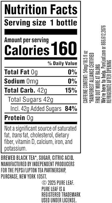 Pure Leaf Iced Tea, Sweet Tea, Real Brewed Tea, 18.5 Fl Oz Bottles (Pack of 12) - Image 3