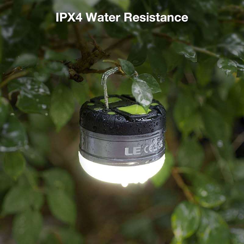 LE LED Camping Lantern Rechargeable, 410LM, 5 Light Modes, Power Bank, Waterproof, Mini Flashlight with Magnetic Base for Hurricane Emergency, Outdoor, Hiking, Home and Car - Image 5