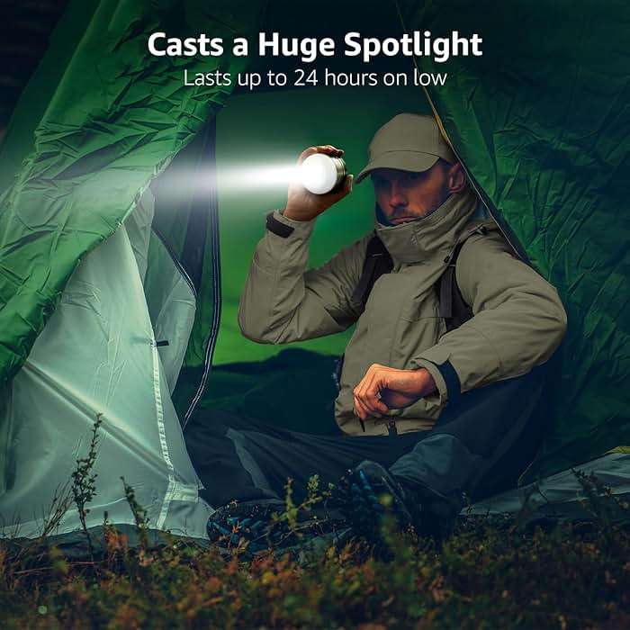 LE LED Camping Lantern Rechargeable, 410LM, 5 Light Modes, Power Bank, Waterproof, Mini Flashlight with Magnetic Base for Hurricane Emergency, Outdoor, Hiking, Home and Car - Image 6