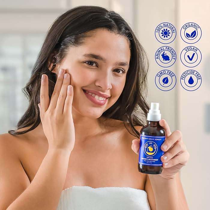 Ancient Greek Remedy Body Oil - Organic After Shower Face Oil & Body Moisturizer for Dry Skin - Almond, Jojoba, Olive, Lavender, Vitamin E Oils - Natural Clean Facial Skincare for Women & Men 4 oz - Image 5