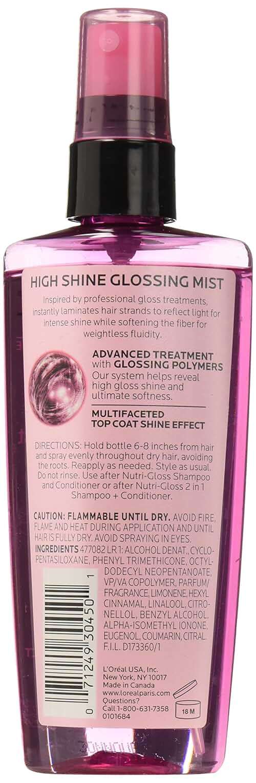L'Oréal Paris Advanced Haircare Nutrigloss High Shine Glossing Mist, 3.4 fl. oz. (Packaging May Vary) - Image 2