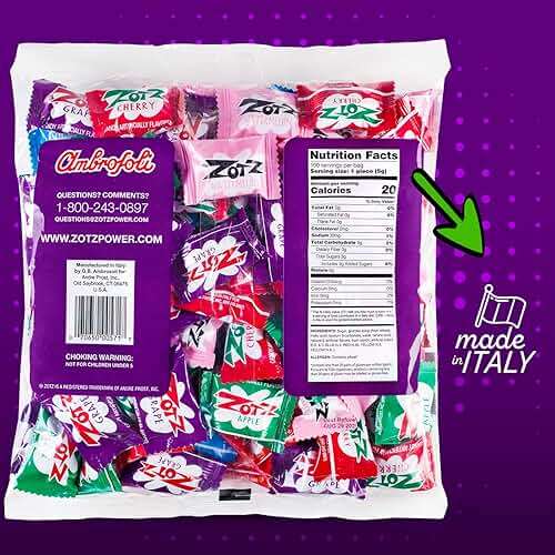 Zotz Fizzy Candy Bag, Assorted Flavors, 100 Count Bag - Image 2
