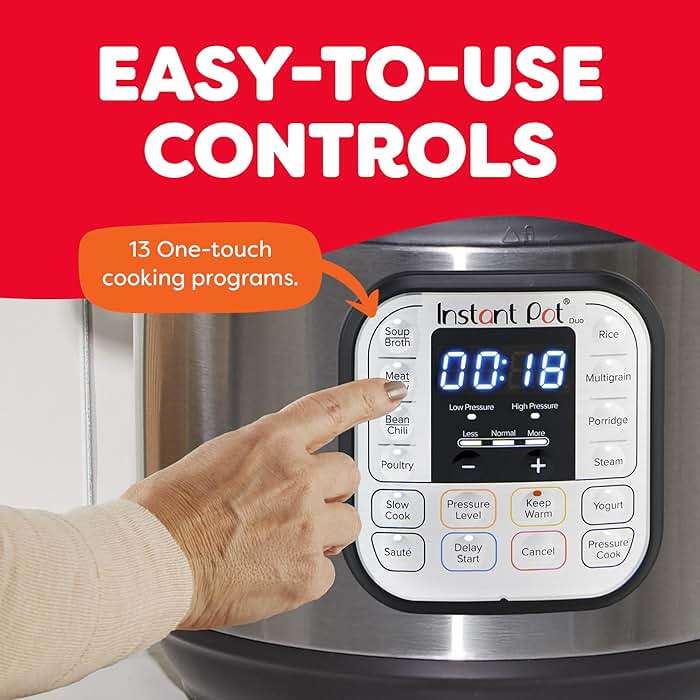 Instant Pot Duo 7-in-1 Electric Pressure Cooker, Slow Cooker, Rice Cooker, Steamer, Sauté, Yogurt Maker, Warmer & Sterilizer, Includes App with Over 800 Recipes, Stainless Steel, 8 Quart - Image 3