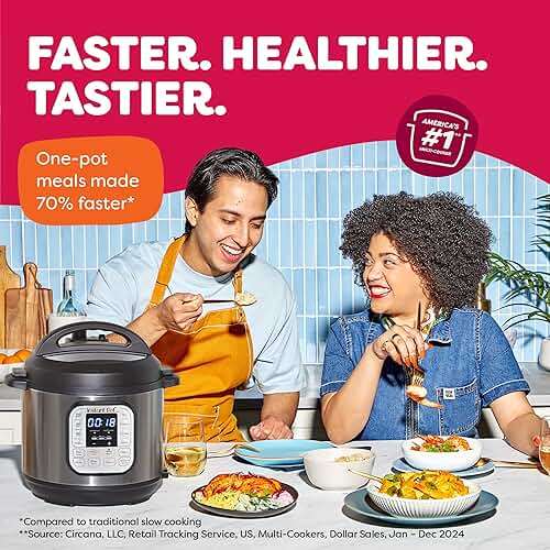 Instant Pot Duo 7-in-1 Electric Pressure Cooker, Slow Cooker, Rice Cooker, Steamer, Sauté, Yogurt Maker, Warmer & Sterilizer, Includes App with Over 800 Recipes, Stainless Steel, 8 Quart - Image 5