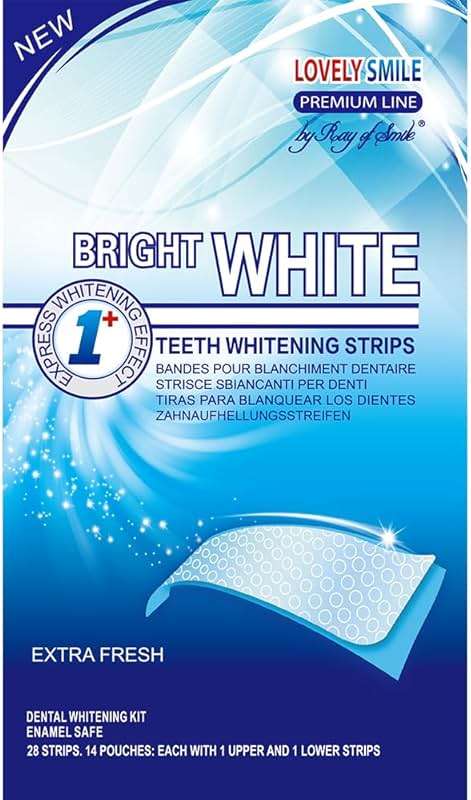 Lovely Smile Premium Line Teeth Whitening Strips - Enamel Safe - White Teeth in 1 Hour - No Slip and No Sensitivity - Dental Whitener Kit by Ray of Smile (28 Strips/Mint) - Image 1