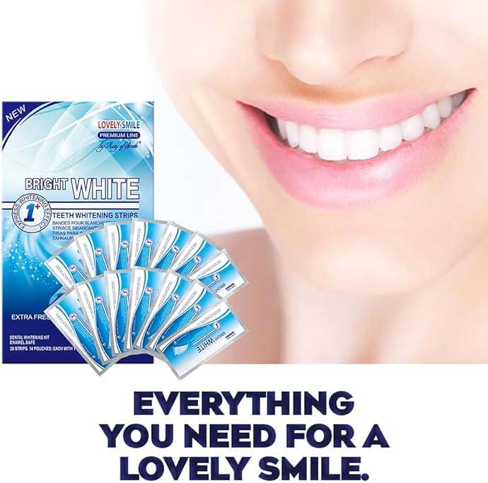 Lovely Smile Premium Line Teeth Whitening Strips - Enamel Safe - White Teeth in 1 Hour - No Slip and No Sensitivity - Dental Whitener Kit by Ray of Smile (28 Strips/Mint) - Image 5