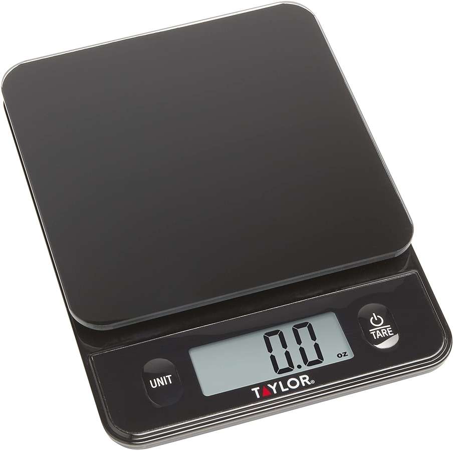 Taylor Glass Top Food Scale with Touch Controls, 11 lb Capacity, Sleek Black Design for Precision Food Measurement in Grams and Ounces - Image 8