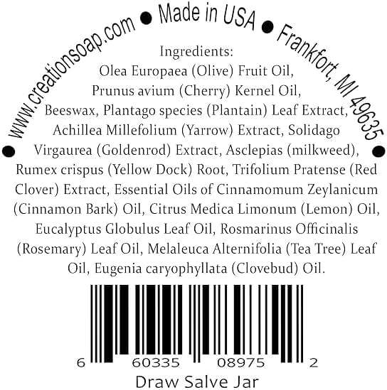 Creation Farm Drawing Salve, Draw Salve Herbal Skin care. 4 OZ Herb Plant Based - Image 2