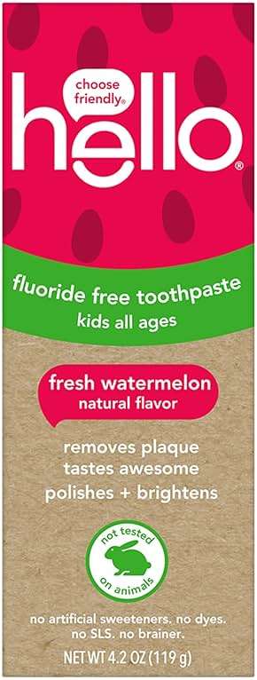 hello Fresh Watermelon Fluoride Free Kids Toothpaste, 4.2 Oz Tube - Image 1
