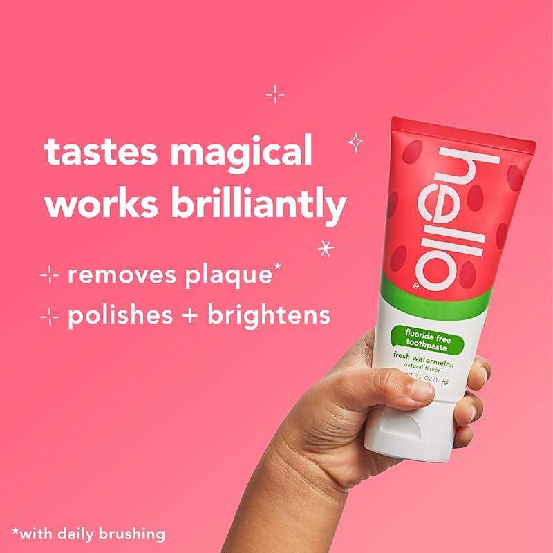 hello Fresh Watermelon Fluoride Free Kids Toothpaste, 4.2 Oz Tube - Image 4