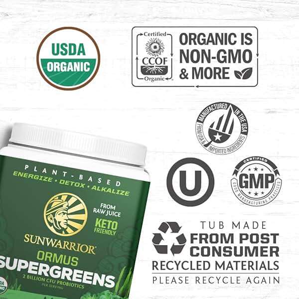 SUNWARRIOR Organic Ormus Supergreens Natural, 8 OZ - Image 3