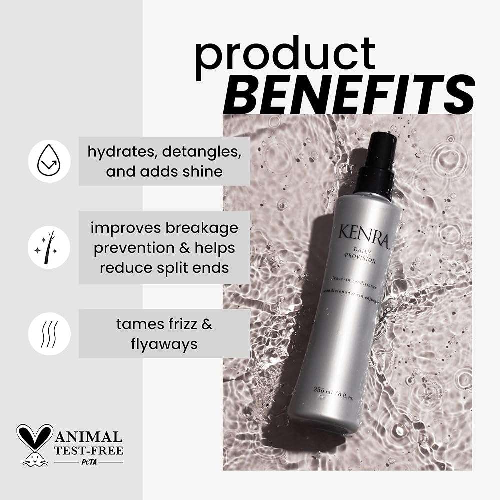Kenra Daily Provision Leave-In Conditioner | Hydrates, Detangles, & Adds Shine | Tames Frizz & Flyaways | Thermal Protection | Helps Resist Humidity | All Hair Types - Image 2