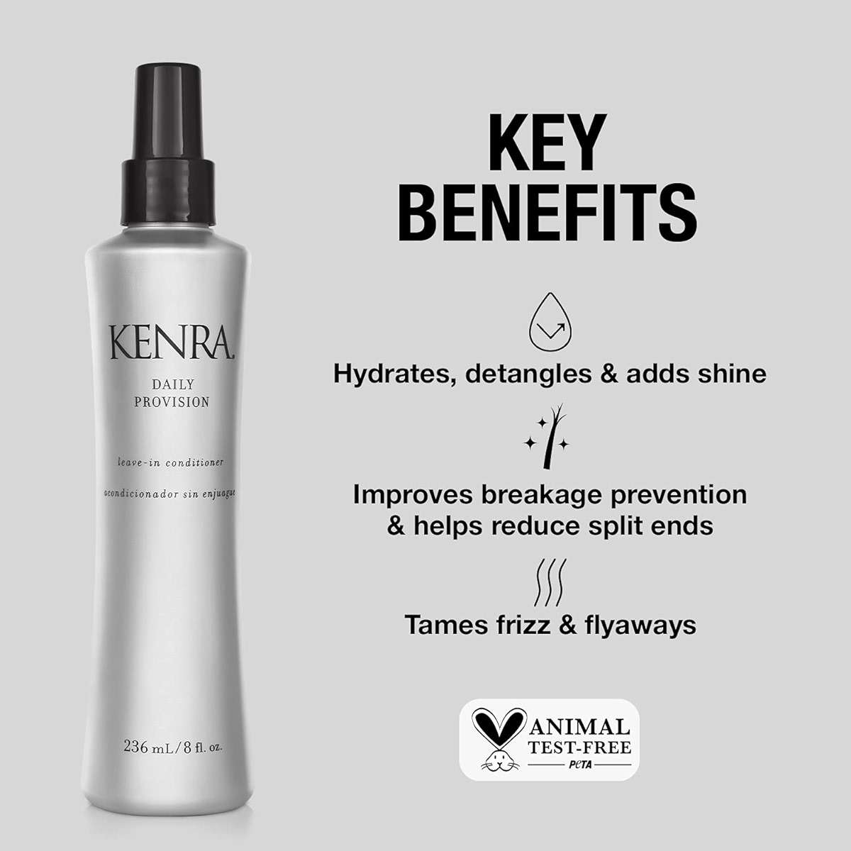 Kenra Daily Provision Leave-In Conditioner | Hydrates, Detangles, & Adds Shine | Tames Frizz & Flyaways | Thermal Protection | Helps Resist Humidity | All Hair Types - Image 6