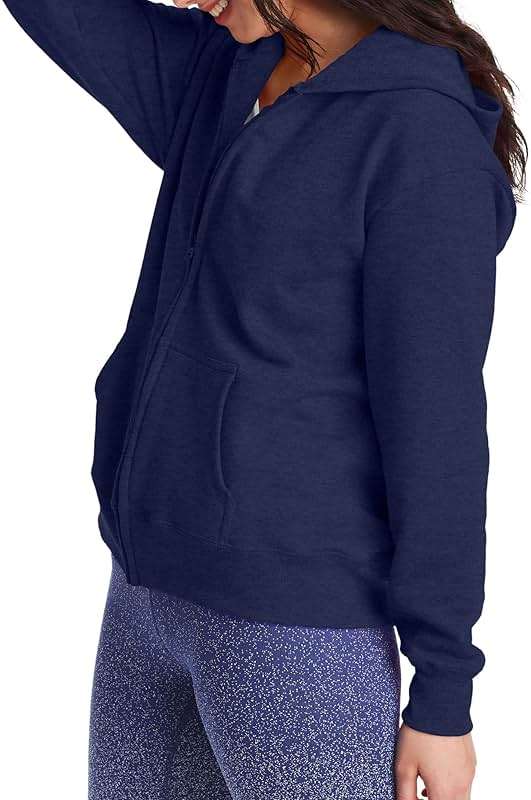Hanes, Ecosmart Fleece Full Hoodie, Zip-up Hooded Sweatshirt for Women - Image 4