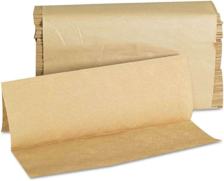 GEN 1508 Folded Paper Towels, Multifold, 9 x 9 9/20, Natural, 250 Towels per Pack (Case of 16 Packs) - Image 1
