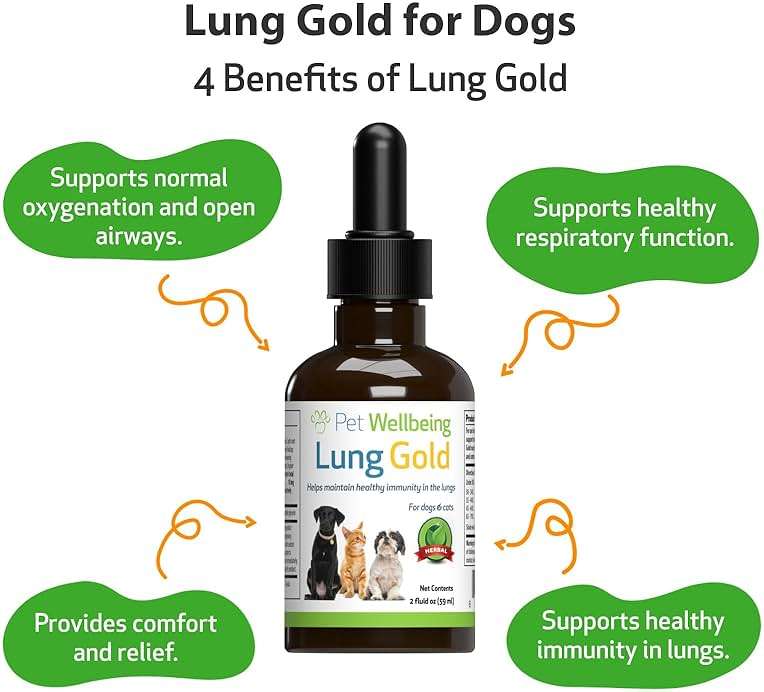 Pet Wellbeing Lung Gold for Dogs - Respiratory Support for Canine Lungs, Healthy Immune Defenses, Lower Respiratory Tract - NASC Certified & Vet-Formulated - 2 oz Liquid - Image 4