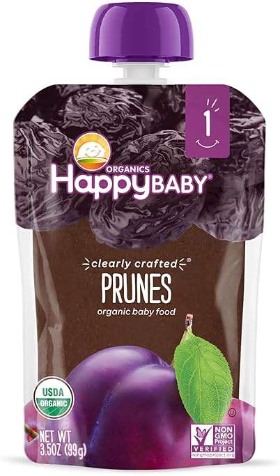 Happy Baby Organics Clearly Crafted Stage 1 Baby Food Pouches, Prunes, 3.5 Ounce Pouch (Pack of 16) - Image 6