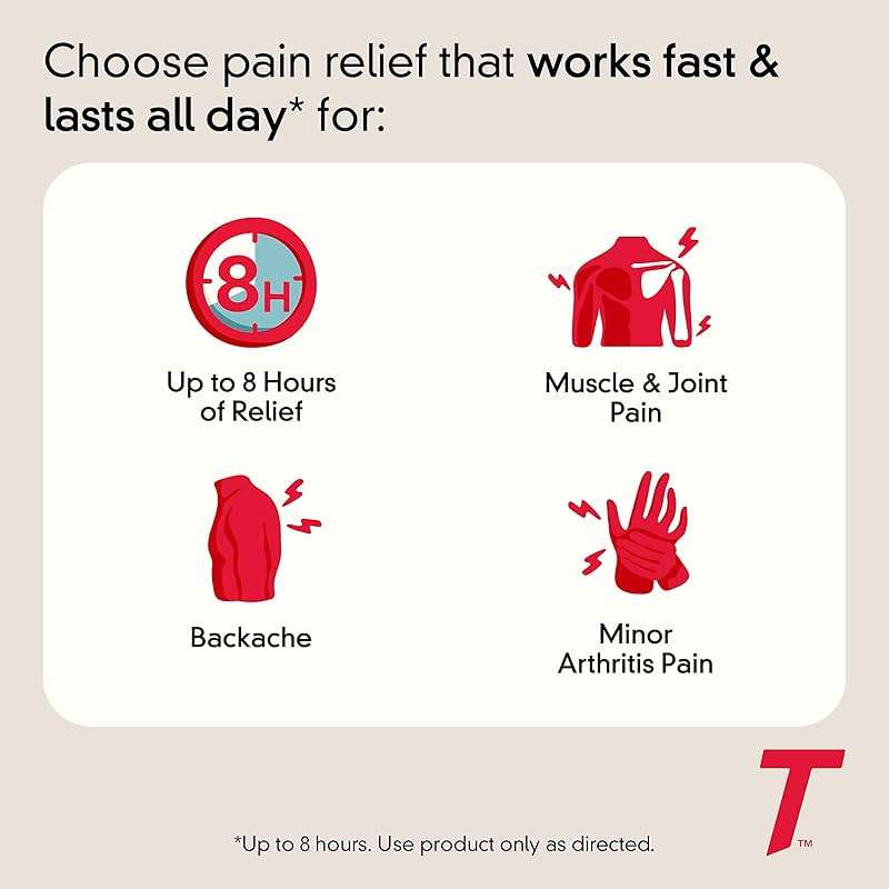 Tylenol 8 Hour Acetaminophen 650 mg Extended Release Caplets, Fast Acting Bi-Layer Design, Quick & Long Lasting Pain Relief for Muscle, Joint, Back & Arthritis Aches, Fever Reducer, 100 Count - Image 2