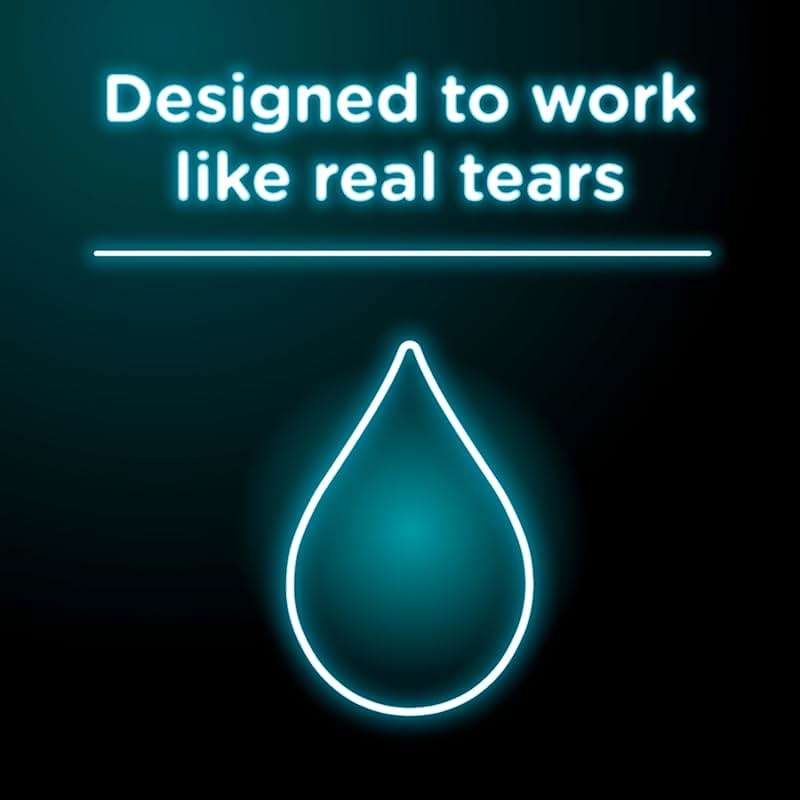 Visine Dry Eye Relief Lubricant Eye Drops to Moisturize and Soothe Irritated, Gritty and Dry Eyes, Designed to Work Like Real Tears, Polyethylene Glycol 400, 0.5 fl. oz, 2 Pack - Image 5