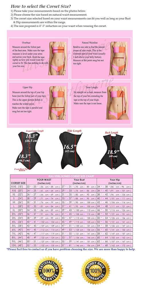 luvsecretlingerie Heavy Duty 26 Double Steel Boned Waist Training Overbust Tight Shaper Corset #8151 - Image 5