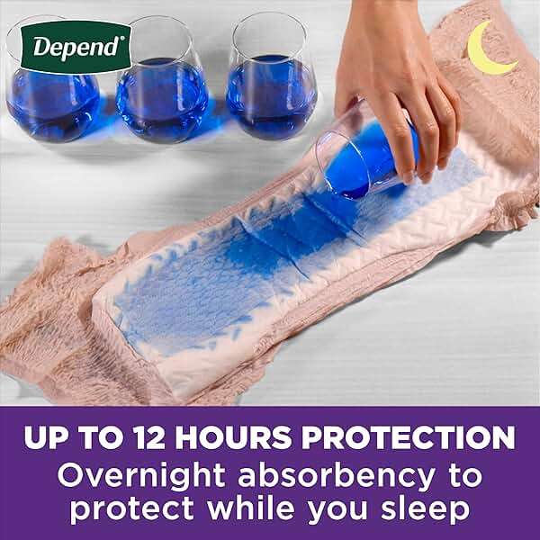 Depend Night Defense Adult Diapers, Incontinence & Postpartum Bladder Leak Underwear for Women, Disposable, Overnight, XL, Blush, 12 Count, Packaging May Vary - Image 3