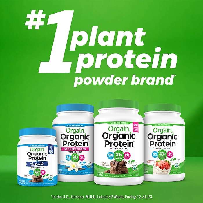 Orgain Organic Vegan Protein Powder, Vanilla Bean - 21g Plant Based Protein, 4g Prebiotic Fiber, No Lactose Ingredients, No Added Sugar, Non-GMO, For Shakes & Smoothies, 1.02 lb (Packaging May Vary) - Image 7