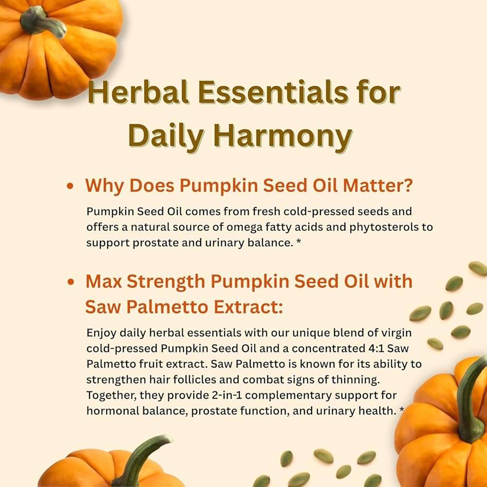 Micro Ingredients Pumpkin Seed Oil with Saw Palmetto,300 Softgels | Cold Pressed, Pure Virgin Oil, Essential Fatty Acids, & Phytosterols | Non-GMO - Image 5