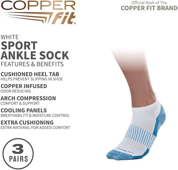 Copper Fit Ankle Length Sport Socks - Image 2