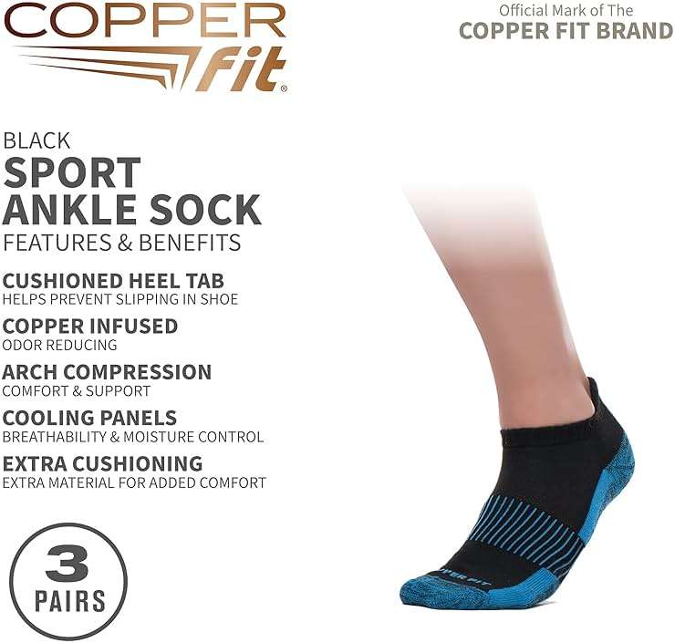 Copper Fit Ankle Length Sport Socks - Image 2