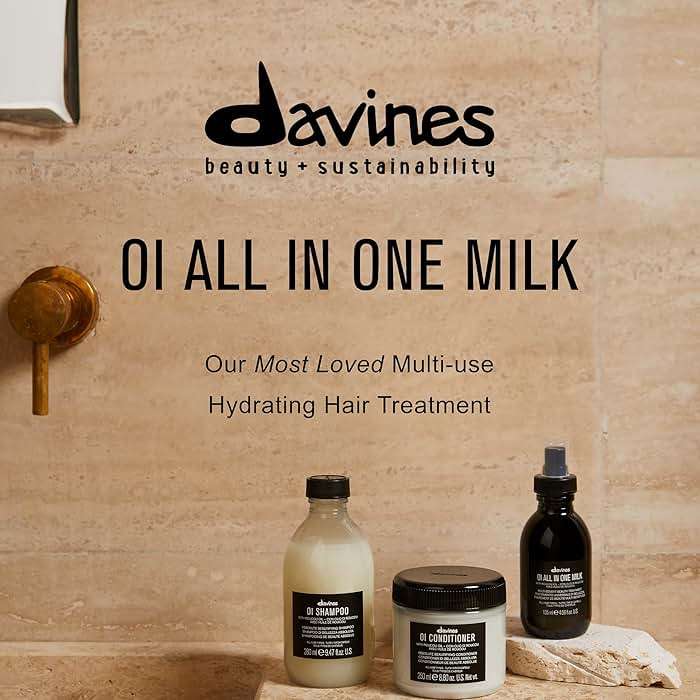 Davines OI All In One Milk, Hair Leave-in Conditioner Multi-Function Spray Treatment - Detangles, Controls Frizz & Heat Protectant - Weightless Antioxidant Roucou Oil Formula - Image 3