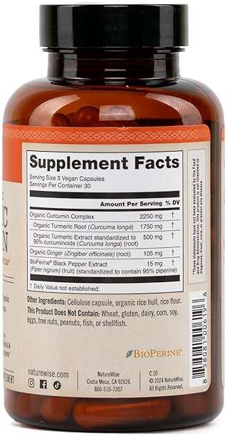NatureWise Curcumin Turmeric 2250mg - 95% Curcuminoids & BioPerine Black Pepper Extract for Advanced Absorption - Daily Joint and Immune Health Support - Vegan, Non-GMO, 90 Count[30-Day Supply] - Image 13