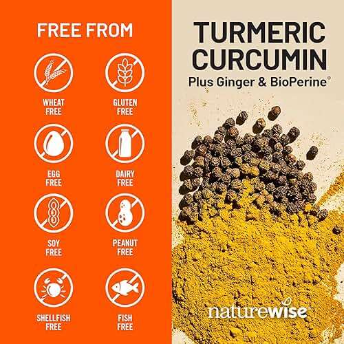 NatureWise Curcumin Turmeric 2250mg - 95% Curcuminoids & BioPerine Black Pepper Extract for Advanced Absorption - Daily Joint and Immune Health Support - Vegan, Non-GMO, 90 Count[30-Day Supply] - Image 5