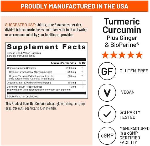 NatureWise Curcumin Turmeric 2250mg - 95% Curcuminoids & BioPerine Black Pepper Extract for Advanced Absorption - Daily Joint and Immune Health Support - Vegan, Non-GMO, 90 Count[30-Day Supply] - Image 6