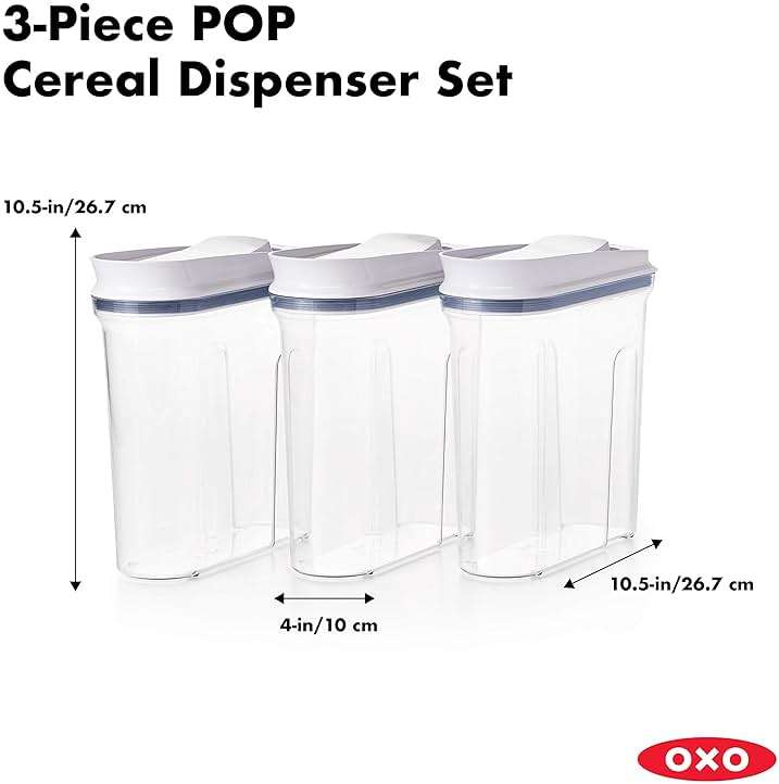 OXO Good Grips 3-Piece POP Cereal Dispenser Set - Image 3