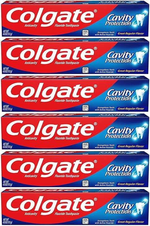 Colgate Cavity Protection Toothpaste with Fluoride - 4 Ounce (Pack of 6) - Image 1