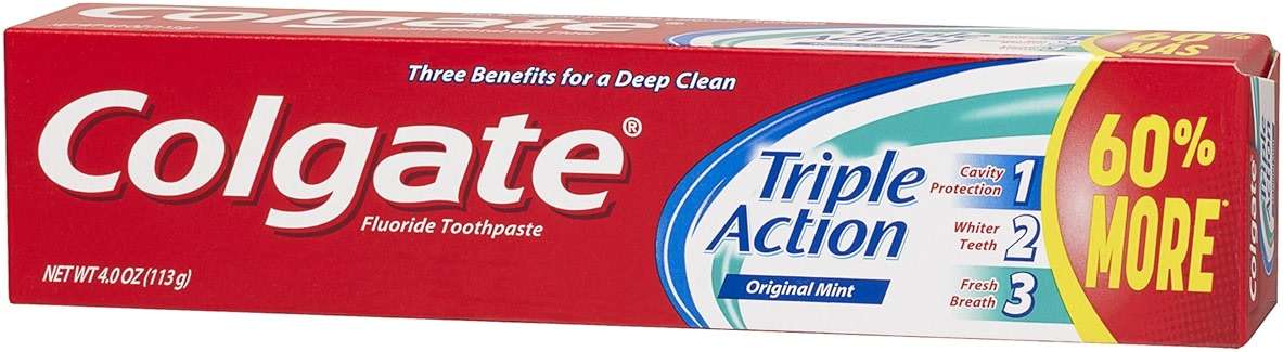 Colgate Triple Action Toothpaste, Mint - 4 ounce (Pack of 6) - Image 9