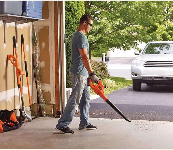 BLACK+DECKER Cordless Leaf Blower with Battery and Charger 20V MAX, Electric Leaf Blower 130 mph Air Speed, Lightweight Design (LSW221) - Image 7