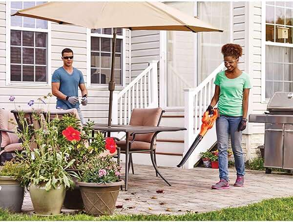 BLACK+DECKER Cordless Leaf Blower with Battery and Charger 20V MAX, Electric Leaf Blower 130 mph Air Speed, Lightweight Design (LSW221) - Image 8