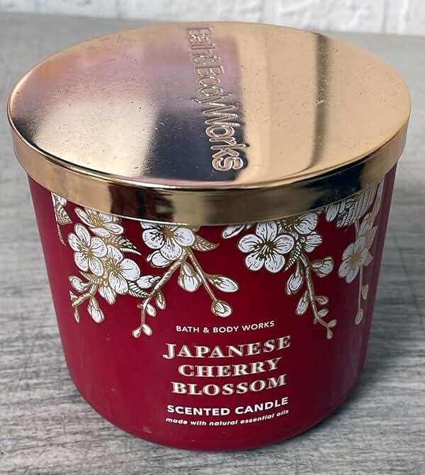 Bath & Body Works Japanese Cherry Blossom 3-Wick Candle - Scented Candle for At-Home Use - Long-Lasting, Room-Filling Fragrance - High Fragrance Oil Concentration - Soy Wax Blend - Image 9
