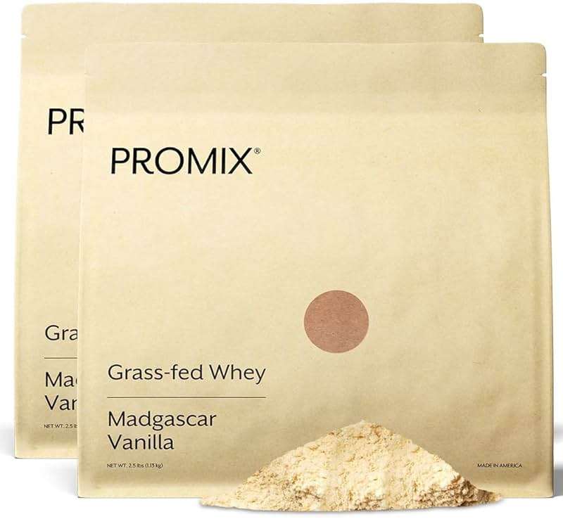 ProMix Nutrition Whey Protein Powder, Vanilla - Grass-Fed & 100% All Natural - ­Post Workout Fitness & Nutrition Shakes, Smoothies, Baking & Cooking Recipes - 2.5 Pound (Pack of 2) - Image 1