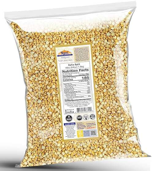 Rani Daliya Split (Roasted Split Chickpeas Dalia) 4lbs (64oz) ~ All Natural | Vegan | Indian Origin - Image 2