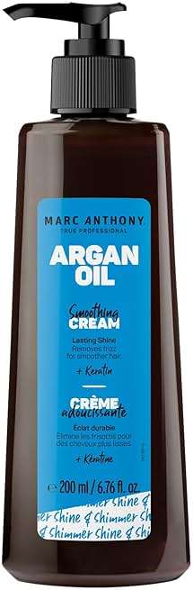 Marc Anthony Argan Oil Smoothing Cream with Keratin - Lightweight Hair Styler for Lasting Shine & Removes Frizz for Smooth Hair - Nourishing Argan Oil of Morocco & Olive Oil - Sulfate & Paraben Free - Image 1