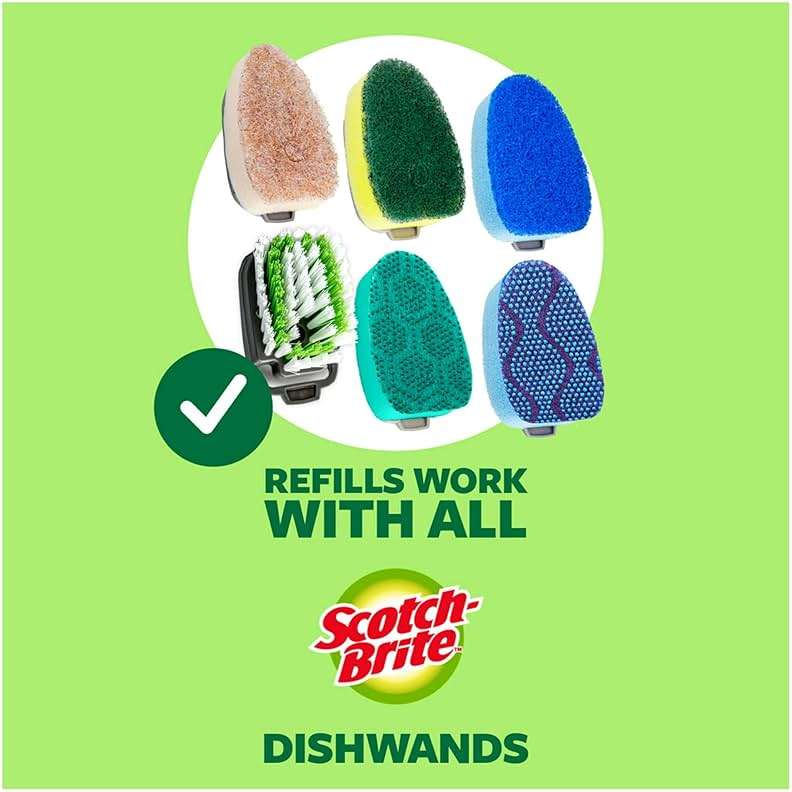 Scotch-Brite Zero Scratch Dishwand, Dishwasher-Safe Scrub Wand with Built-in Scraper, Gentle Scrubbing Power, Stands Upright, 1 Pack - Image 9