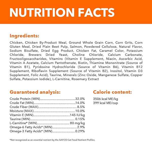 IAMS Proactive Health Dry Cat Food Hairball Care, Adult Cat Food, with Real Chicken and Salmon, 7 lb. Bag - Image 6
