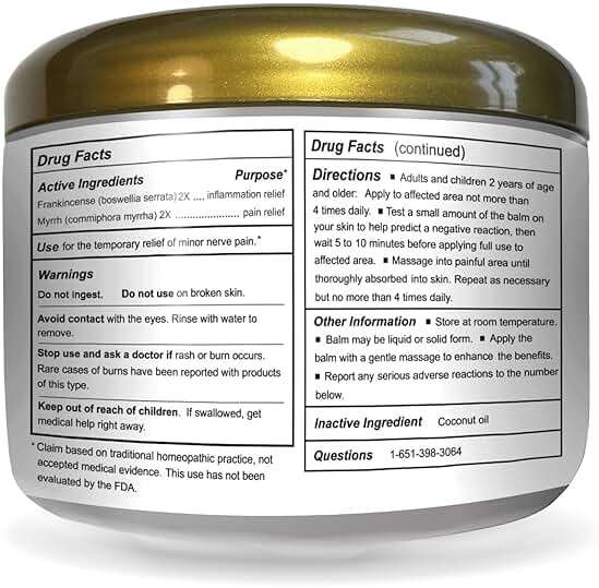 Wise Men Healing Balm with Myrrh and Frankincense Essential Oils for Soothing Nerve Relief Massage - Image 5