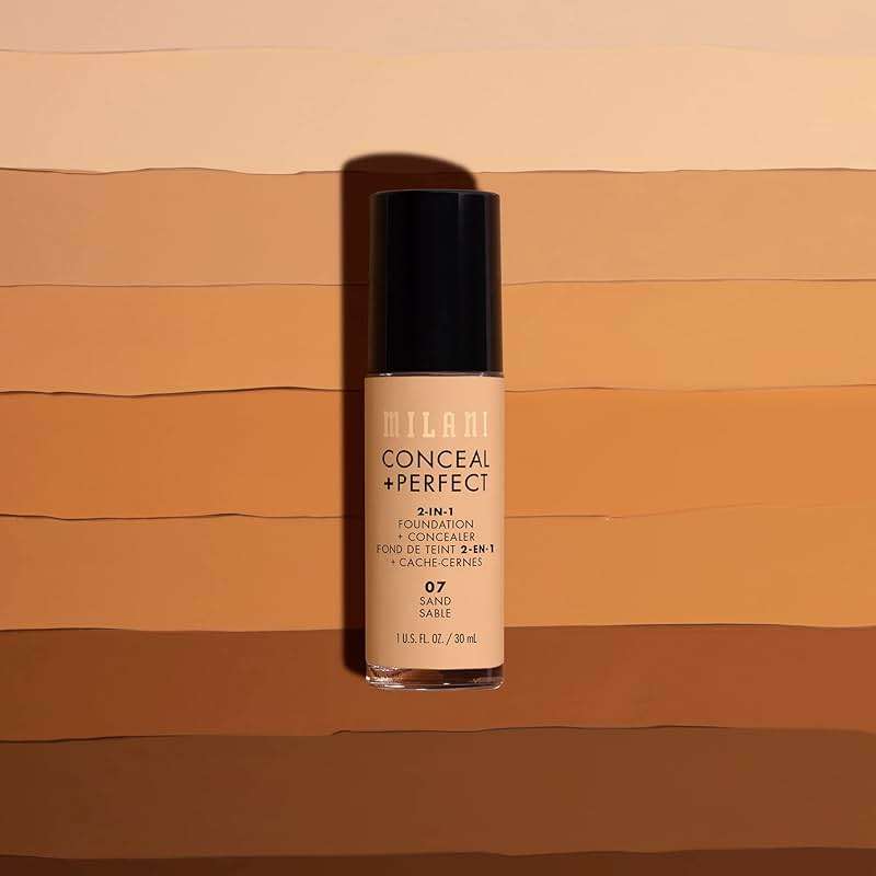 Milani Conceal + Perfect 2-in-1 Foundation + Concealer for a Flawless Complexion, Under Eye Corrector, Cover Redness and Imperfections, Waterproof and Sweatproof - 02-Natural - Image 8