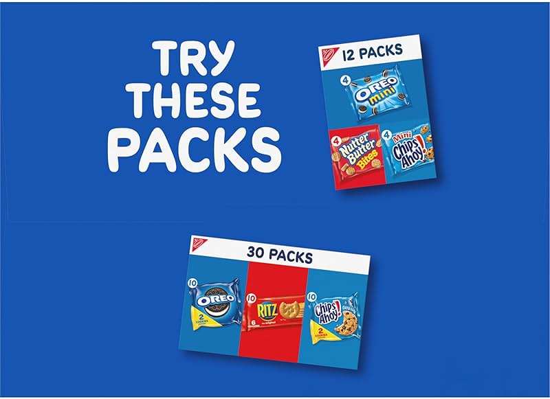 Nabisco Snacks Variety Pack, OREO Minis, Nutter Butter Bites, CHIPS AHOY! Minis Cookies, and RITZ Bits Cheese Sandwich Crackers, 20 Snack Packs - Image 16