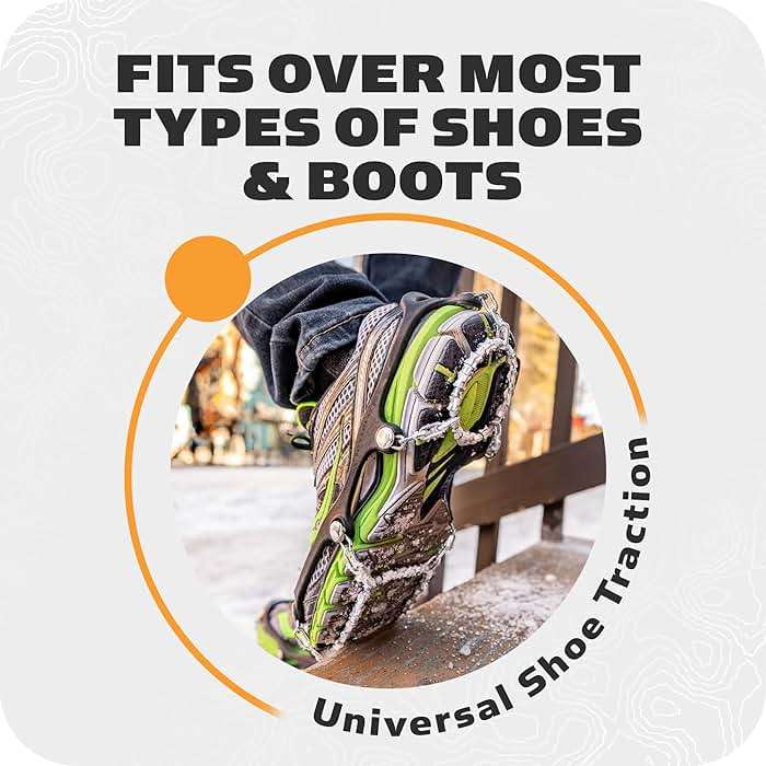 Yaktrax Diamond Grip - Full-Foot Traction on Ice, Snow, & Multi-Terrain Surfaces - Swiveling Diamond Bead Grip Points - Cold-Resistant Easy On/Off Elastic Upper Band - Image 5