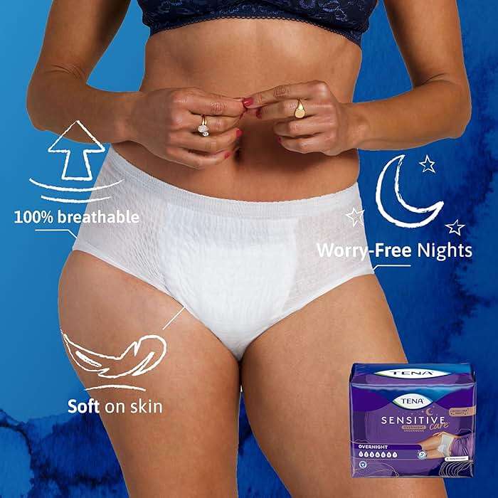 TENA Sensitive Care Overnight Incontinence Underwear for Women, Large (Waist Sizes 32in–42in), Better Fit, 16 Count - Image 6